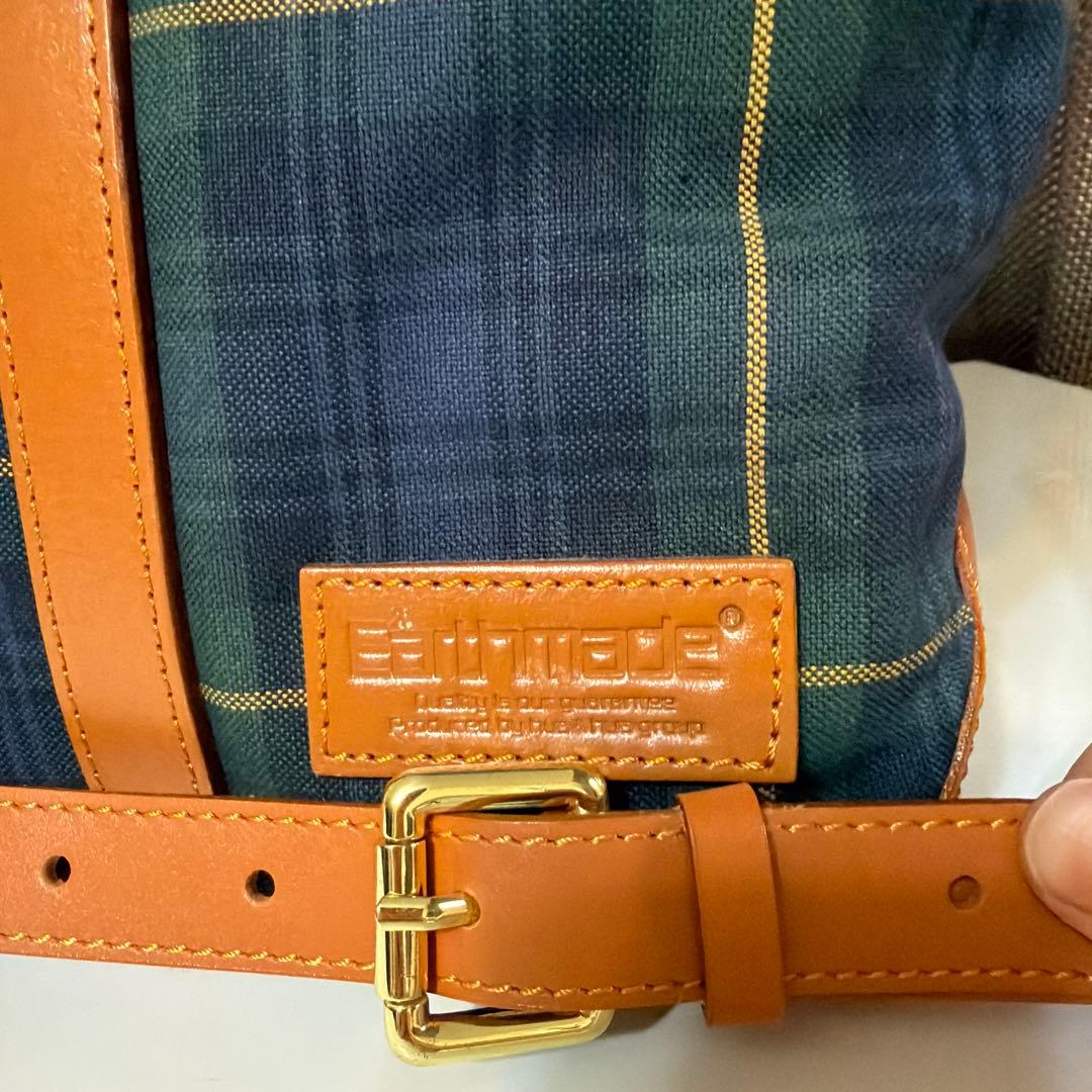 earth made ボストンバッグ チェック柄 - メルカリ