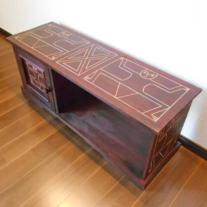★アジアン家具 バリ 原人 バリ スタイル TVボード テレビ台 収納家具