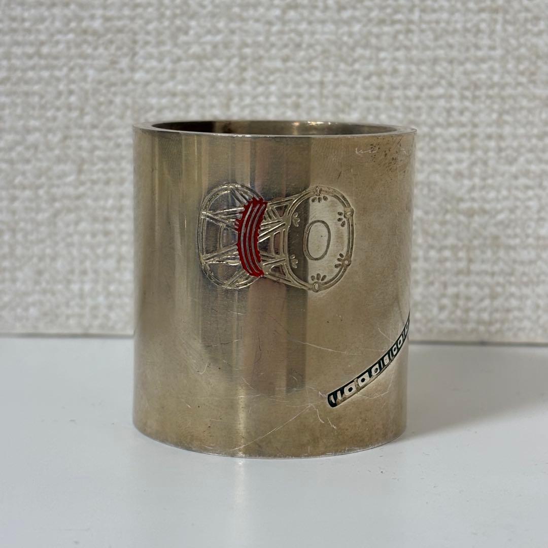 銀製 笛鼓蓋置 重量88g