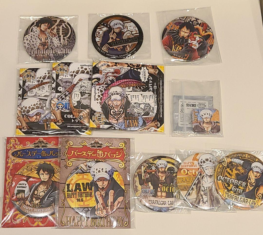 希少】ワンピース ONE PIECE 極楽湯 トラファルガー・ロー 缶バッチ