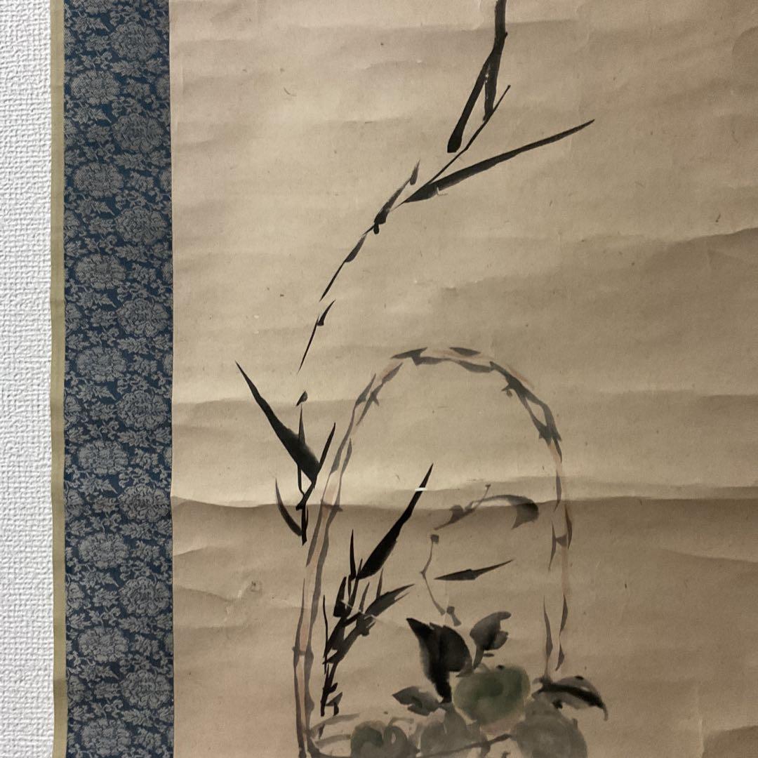 紙本 淡彩水墨画 靜物 不思議な作品です 無落款