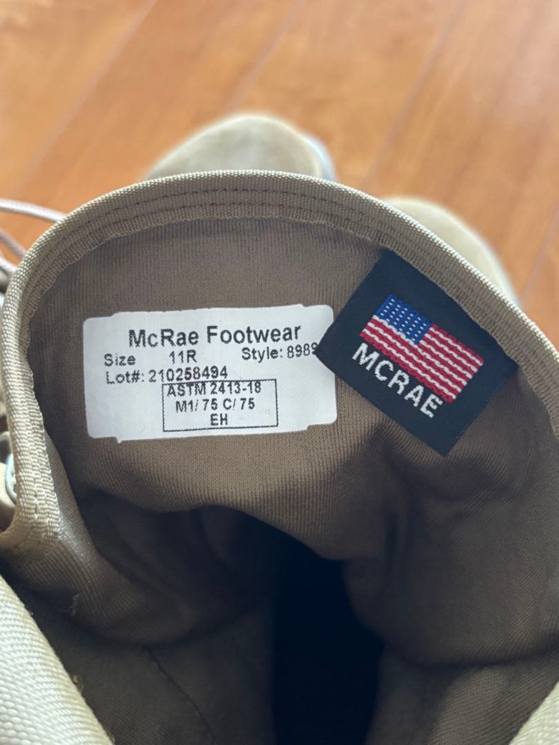 MCRAE ミリタリーブーツ カーキ コンバット 安全靴 vibrum 11R-格安で市場