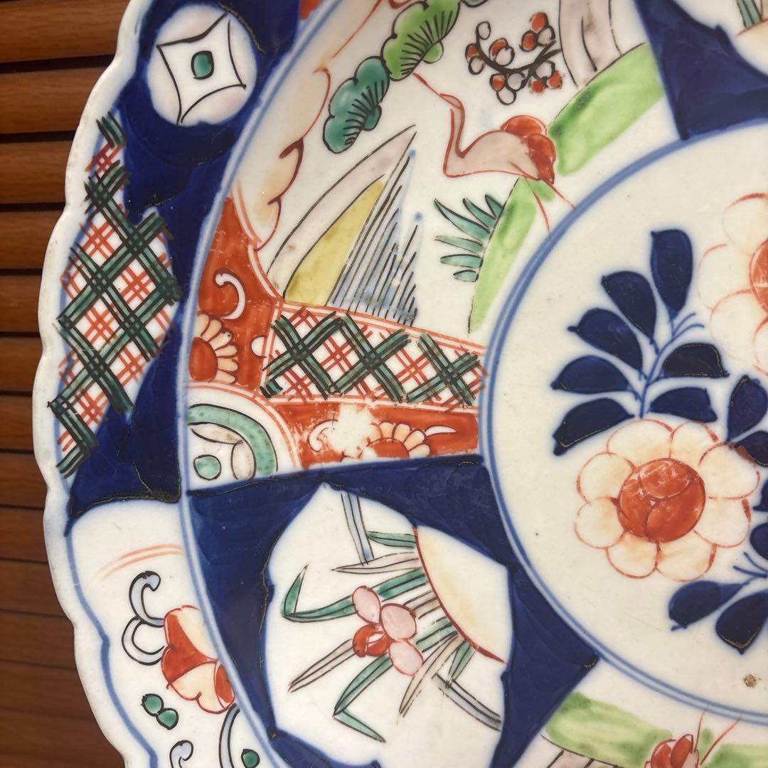 古伊万里　赤絵　大皿　お正月　おもてなし