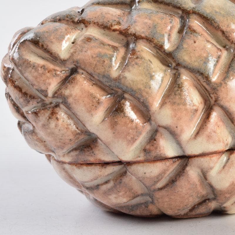 茶道具　萩焼　十三代　田原陶兵衛造　松実香合　共布共箱　V　8997