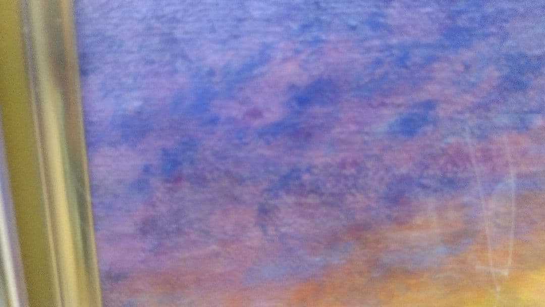 油絵(自作)：ハワイの夕陽　自分が欲しい油絵を描いてます。世界で１枚の油絵です。