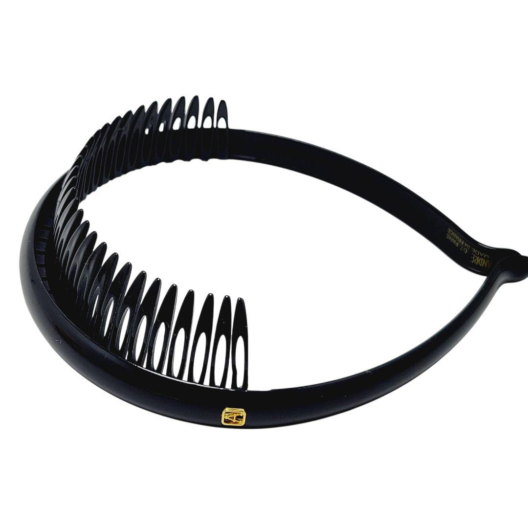 【極美品】ALEXANDRE DE PARIS カチューシャ コーム付 ブラック