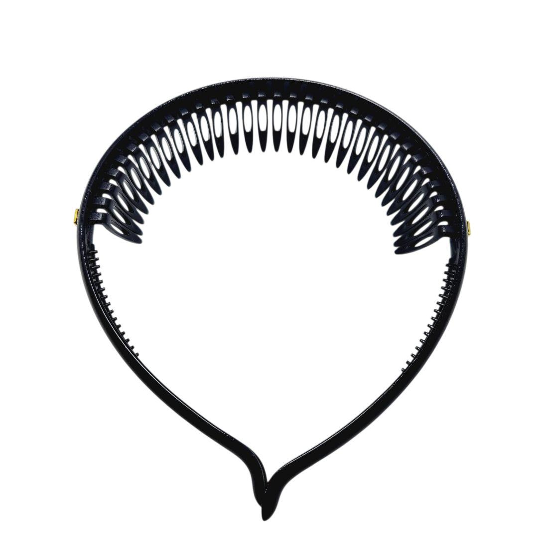 【極美品】ALEXANDRE DE PARIS カチューシャ コーム付 ブラック