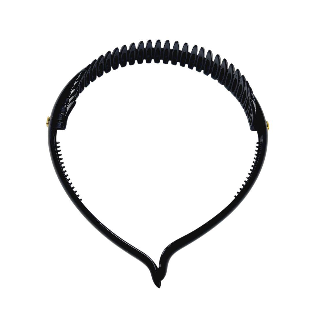 【極美品】ALEXANDRE DE PARIS カチューシャ コーム付 ブラック