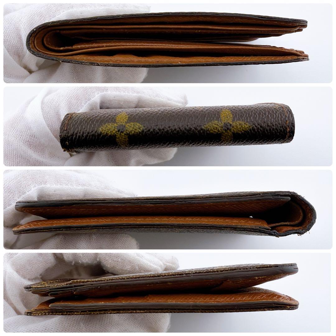 【美品】ルイヴィトン モノグラム　ミュルティプル　二つ折り財布　ブラウン