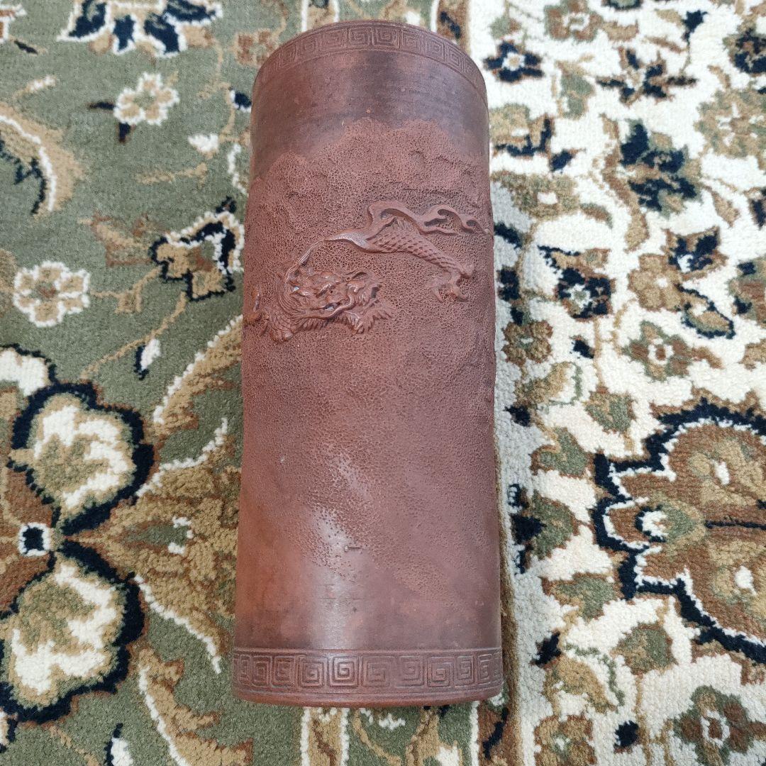 大日本常滑龍工組製 朱泥 雲龍紋 高さ21m 大日本常滑龍工組製 朱泥 雲龍紋 高さ21m M109649072低 価格