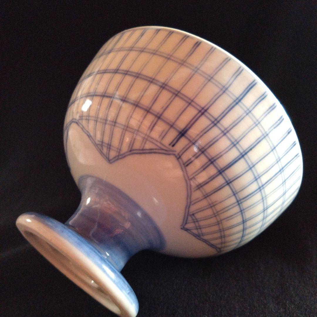 古伊万里染付松に鷹文盃洗