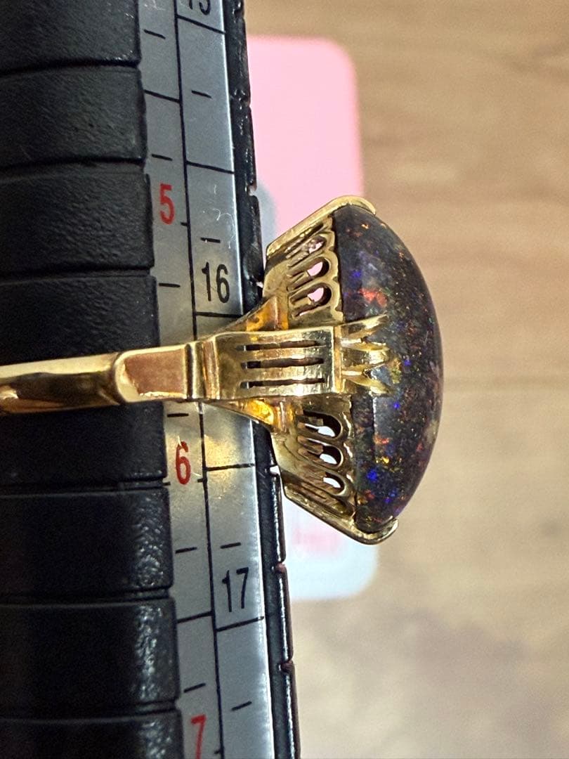 K18ブラックオパールリング　4g