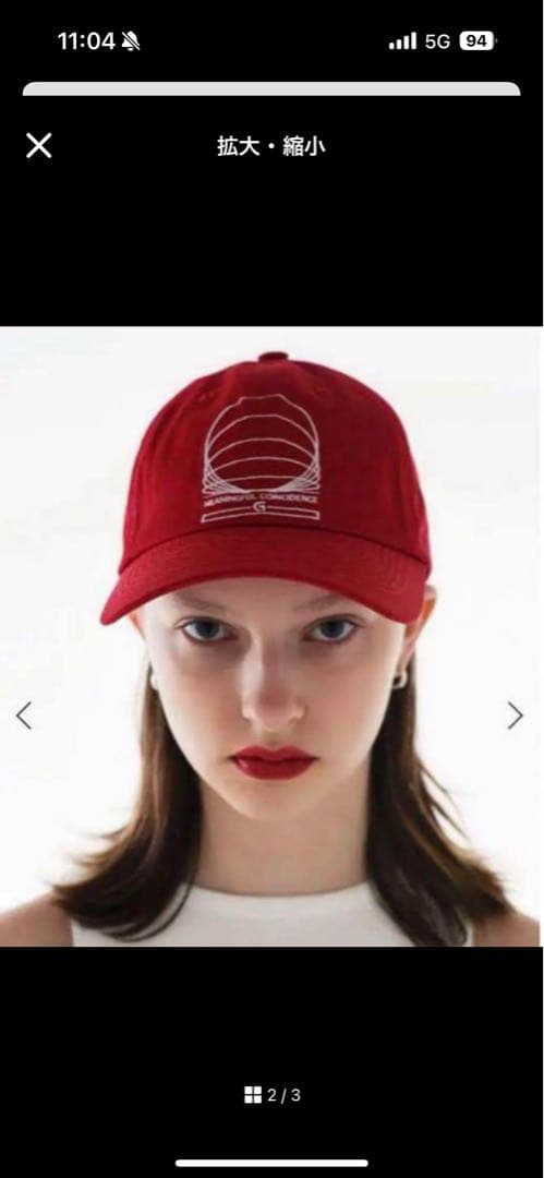 GADID ANONIEMキャップ RED GADID ANONIEM ZHOK / BURGUNDYキャップ