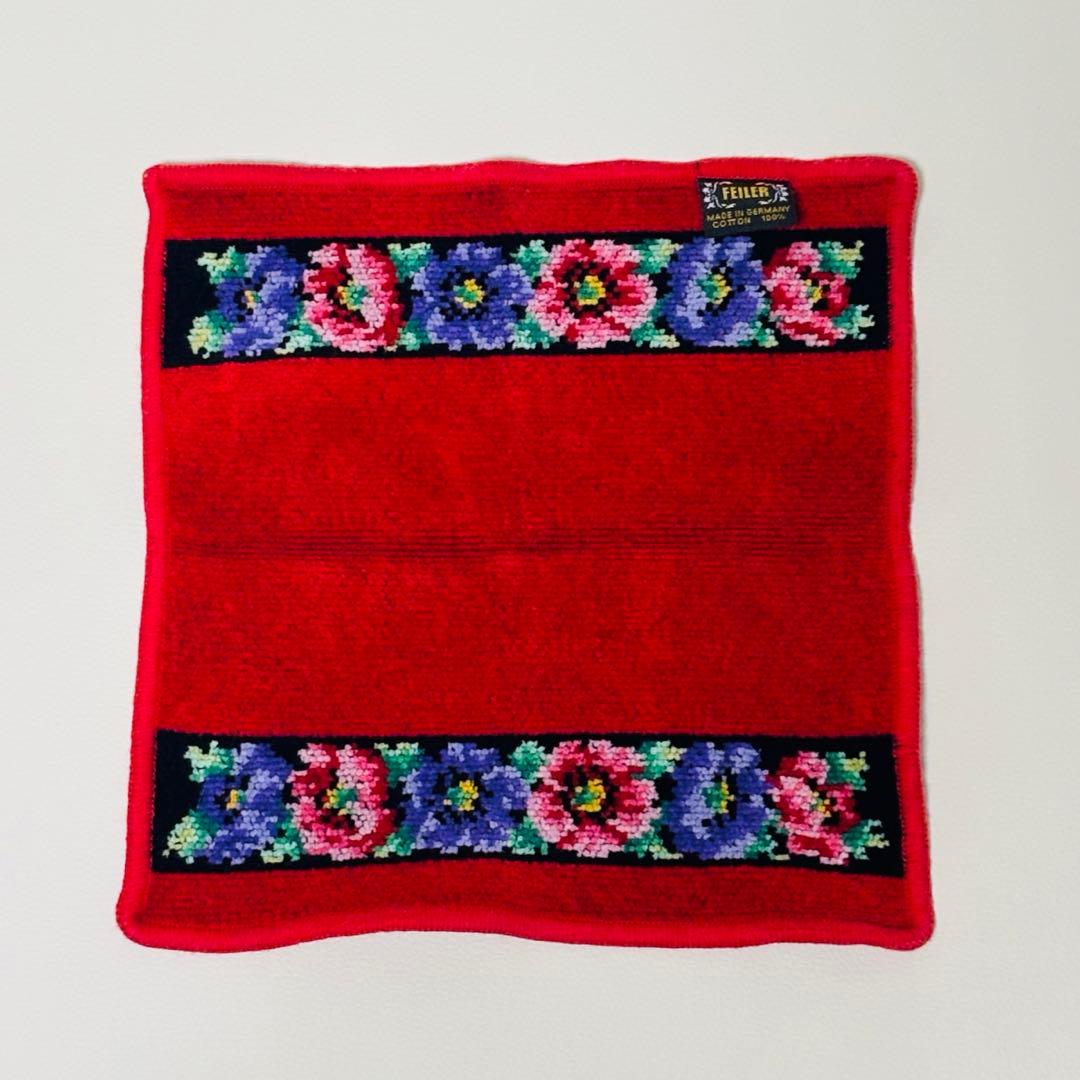 新品未使用ꫂ ၴႅၴ‪*. FEILER フェイラー ハイジ 花柄 タオルハンカチ