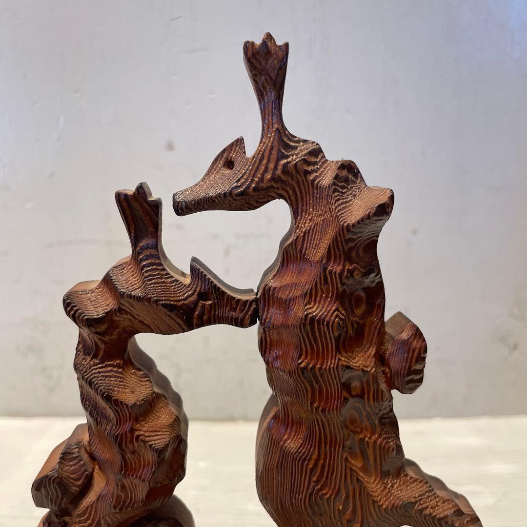 一点もの 屋久杉 希少 タツノオトシゴ 辰 置物 木製木彫り 彫刻 オブジェ