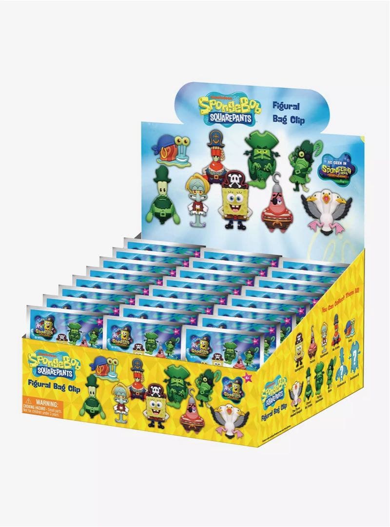 スポンジ・ボブ フィギュア型バッグクリップキーチェーン