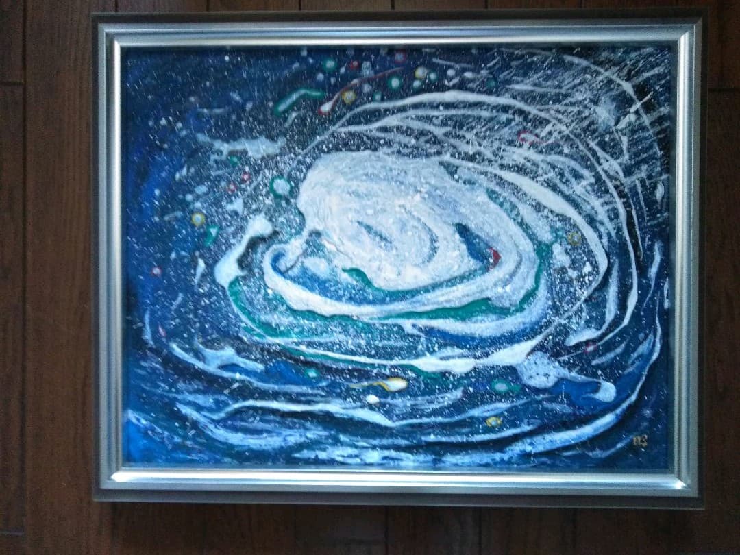 日本画　創作画　頭の中に住む宇宙 日本画 創作画 頭の中に住む宇宙