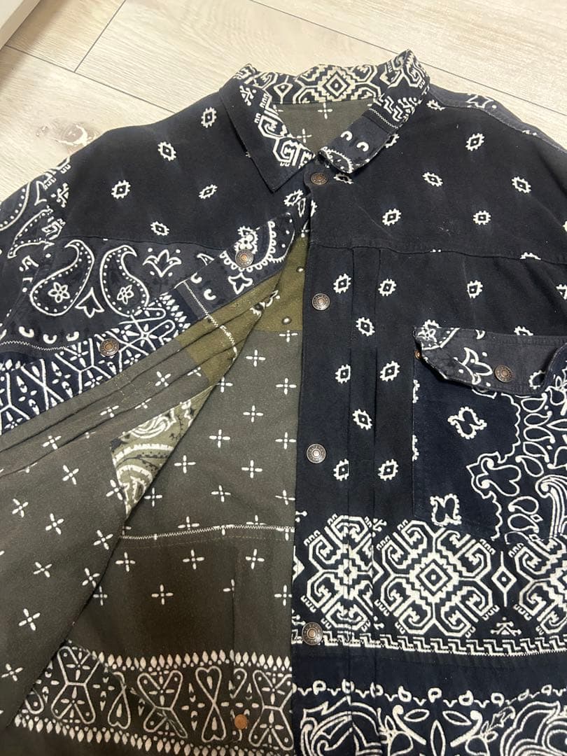 kapital キャピタル ネル リバーシブルバンダナ ジャケット　サイズ3