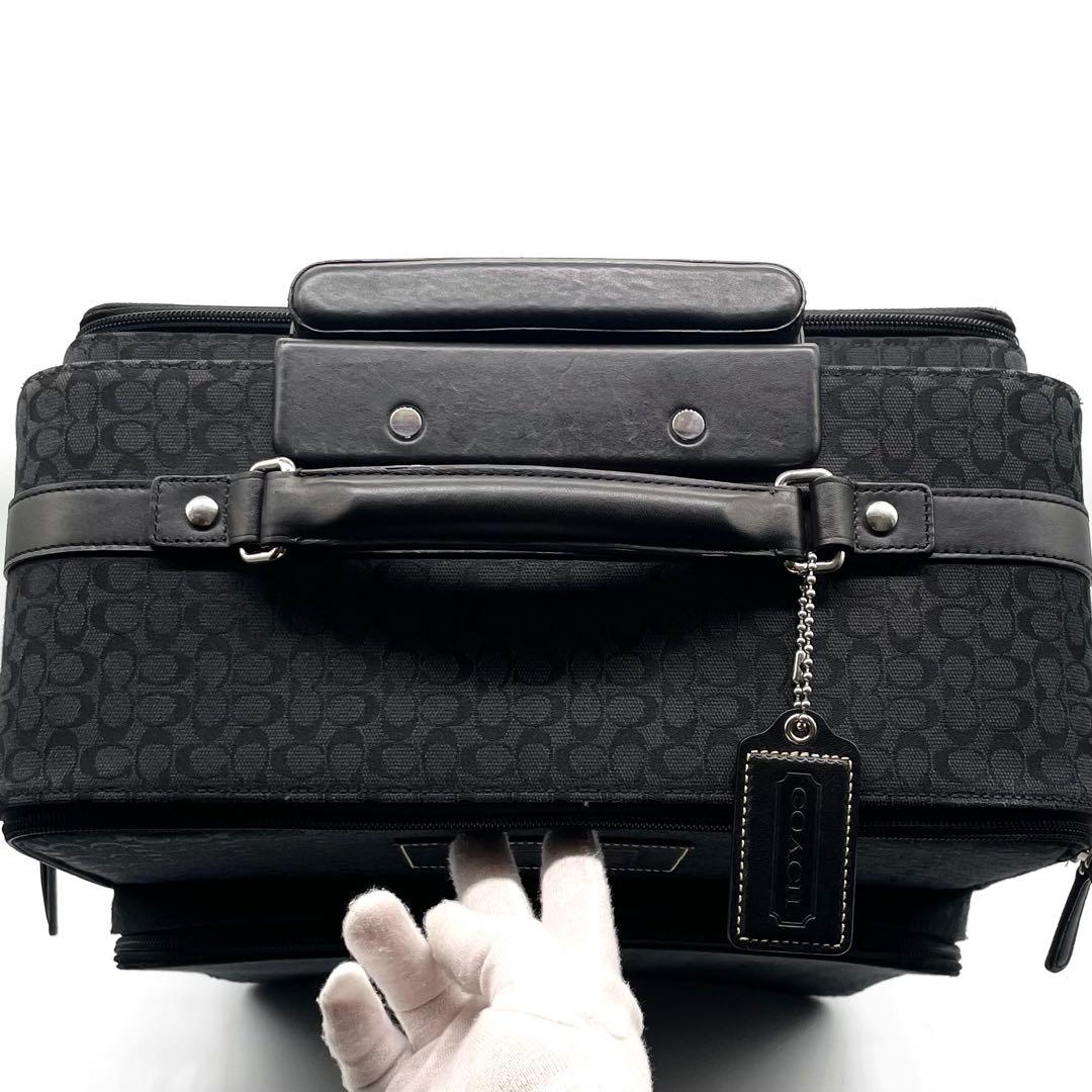 美品】コーチ キャリーケース シグネチャー 総柄 スーツケース