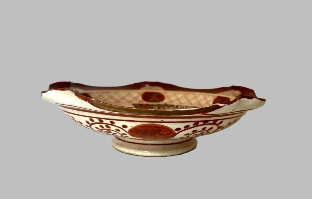 古九谷 九谷焼 赤絵 高台 鉢 飾皿 盛皿 皿 年代物 - メルカリ