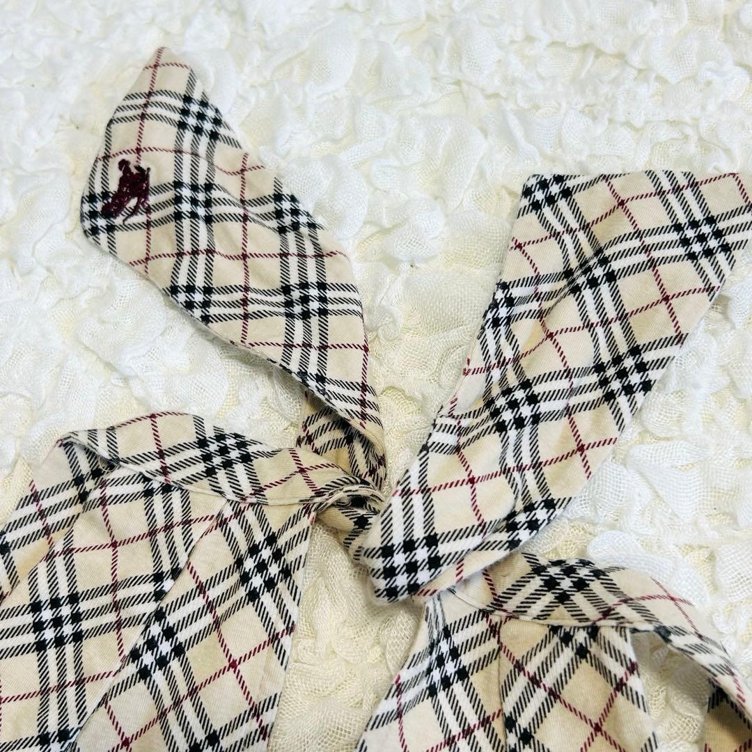 【バーバリーブルーレーベル】ノバチェック　ホルターネック　日本製　ベージュ