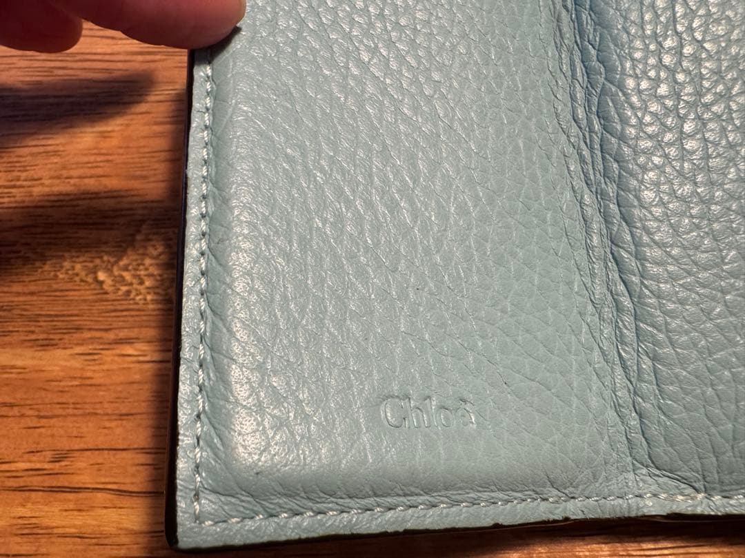 Chloé 三つ折り財布 ライトブルー