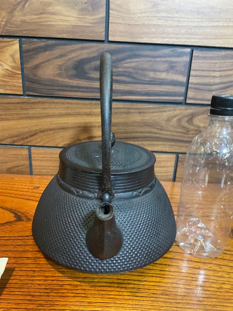南部鉄器　鉄瓶　照光堂　あられ　雷紋　1.5L 茶道　茶道具