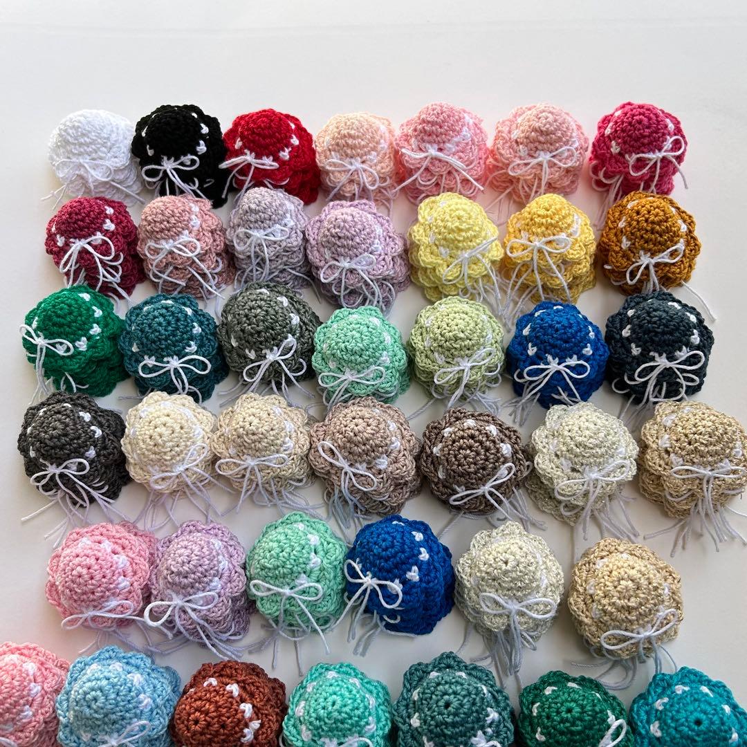 ハンドメイドパーツ★かぎ針編み♪ミニ麦わら帽子