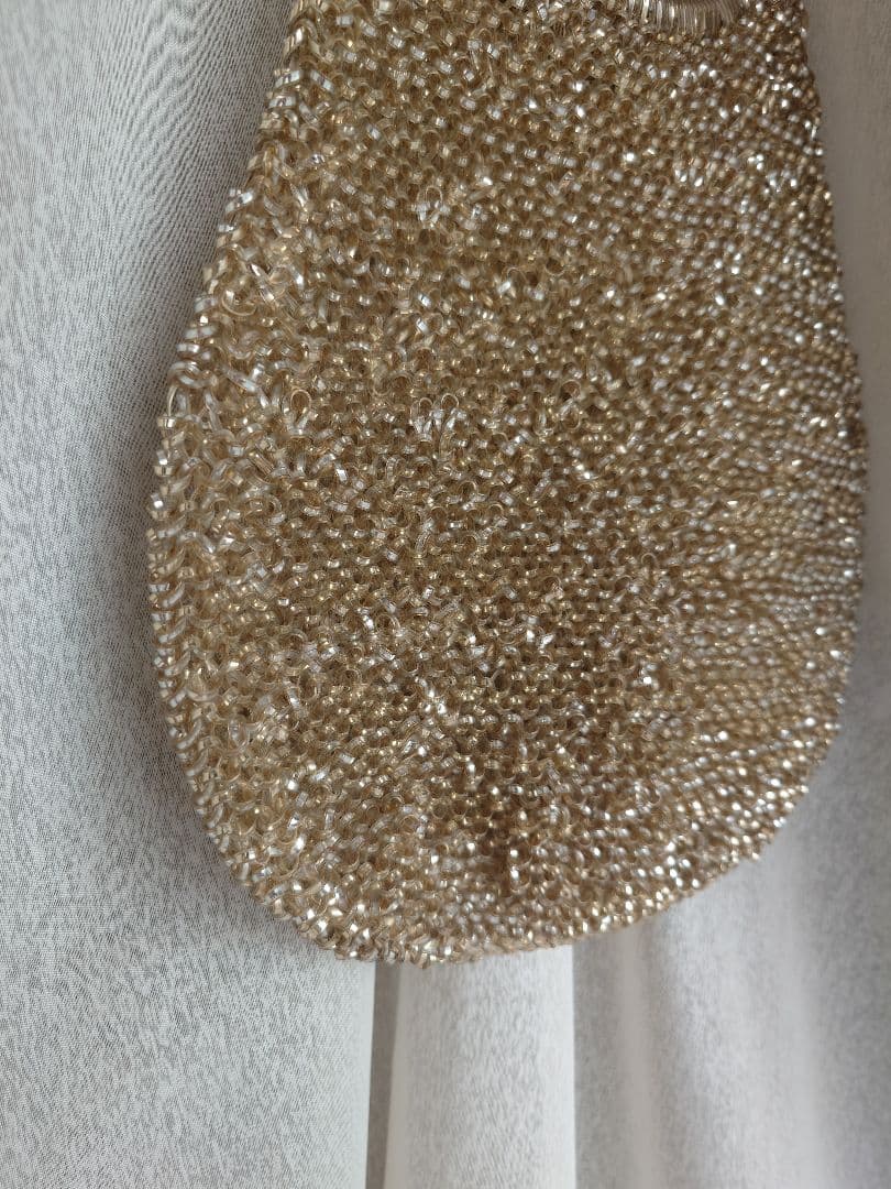 美品アンテプリマワイヤーバッグラウンド縦型シルバーゴールドショルダーチェーン付