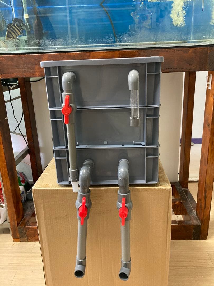 大きめサイズ 45wフルセット水槽池用フィルター、万能濾過器、濾過装置