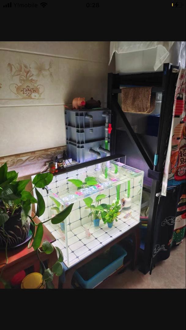 大きめサイズ 45wフルセット水槽池用フィルター、万能濾過器、濾過装置