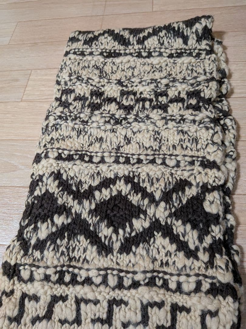 RRL ハンドニットマフラーイーグル柄　中古美品