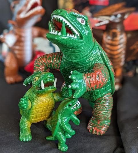 昭和ガメラ＆ギャオス＆バルゴン（日東復刻）未開封新品ソフビ3体セット