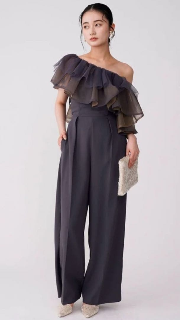 ☆新品☆LAGUNAMOON 人気のチャコールグレーパンツドレス　ラグナムーン