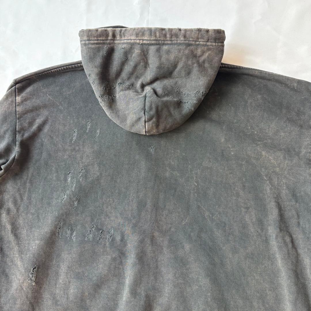 DIESEL Destroy Zip up Hoodie ダメージ パーカー L
