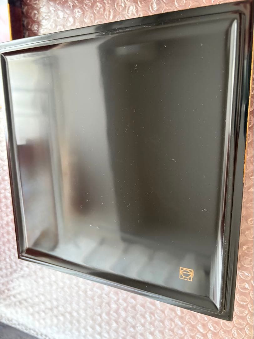 【宮内庁御用達　漆器 山田平安堂】 二段重　白檀