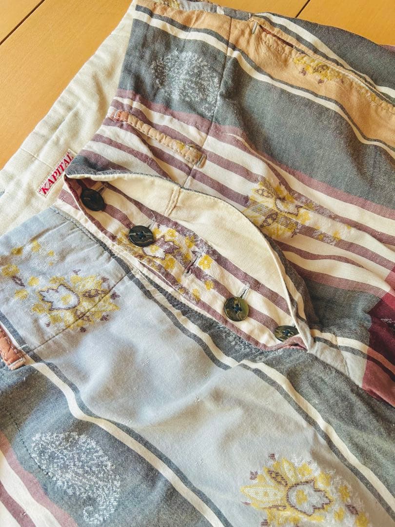 Kapital キャピタル マドラスチェック ワイドパンツ