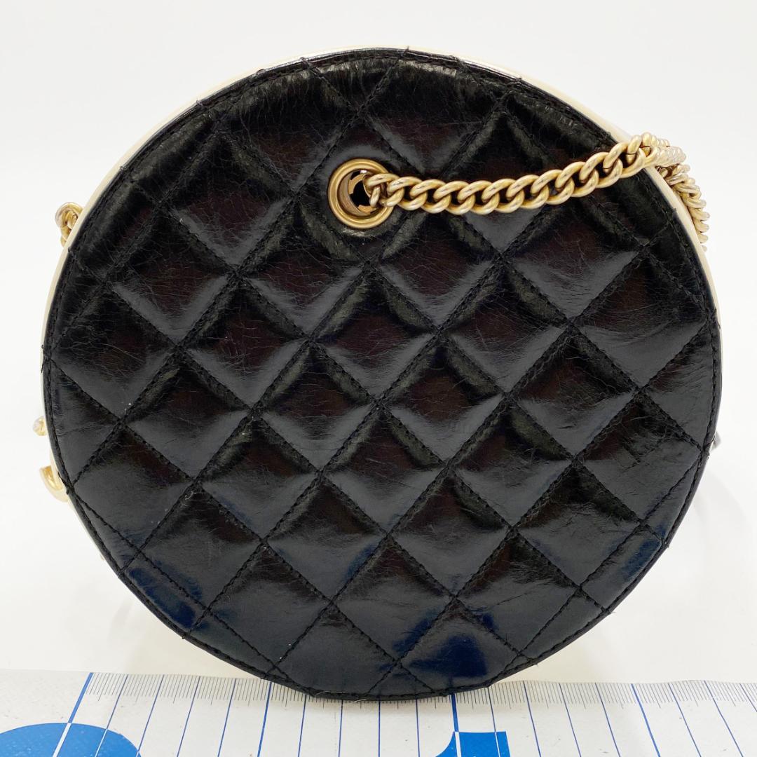 CHANEL シャネル カーフ ラウンド ロープ 2way ショルダーバッグ