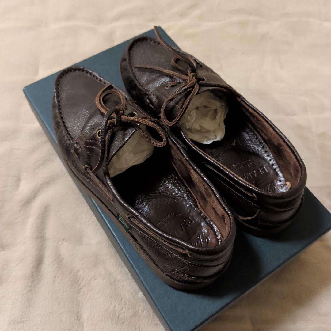 BEAMS別注 Paraboot BARTH 鹿革 マロン 7.5 箱付