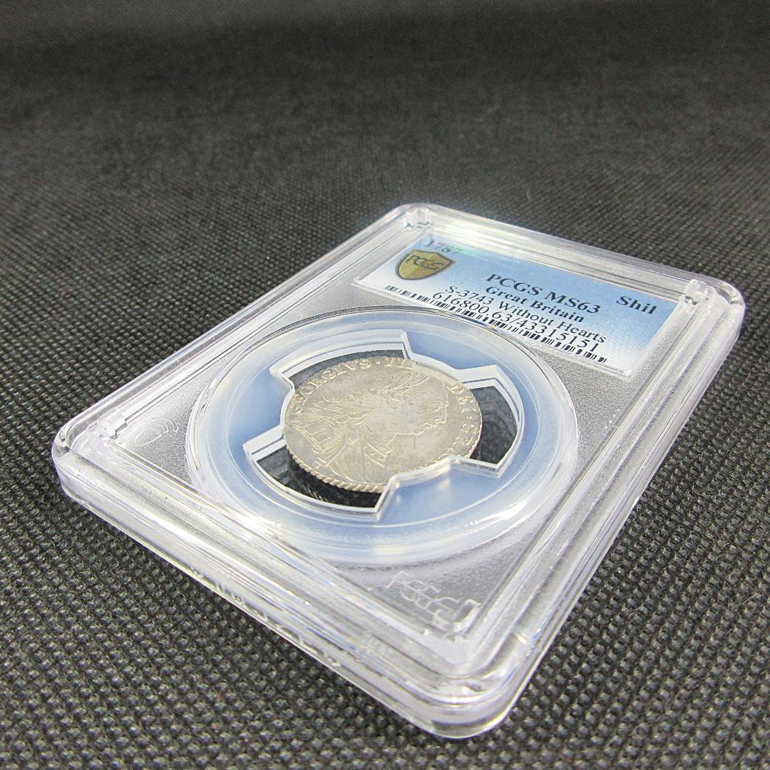 1787 イギリス シリング銀貨 ジョージ3世 PCGS アンティーク 