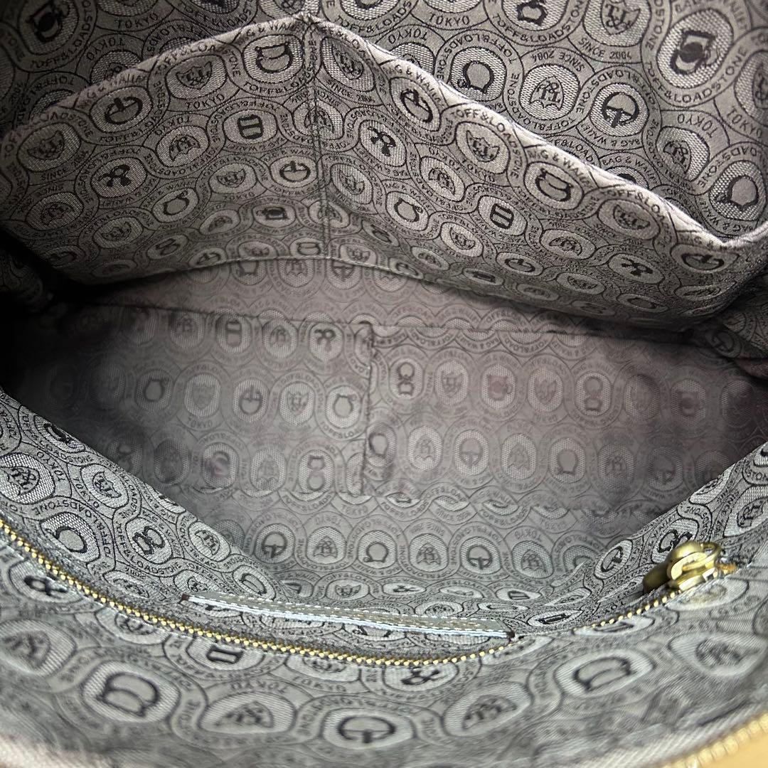 美品　トフアンドロードストーン　ビジネスバッグ　2way　グレー　レザー　A4◎