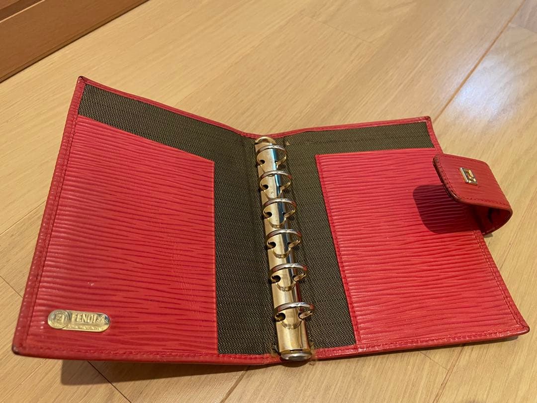 FENDI 二つ折り財布 ネイビー 手帳カバー