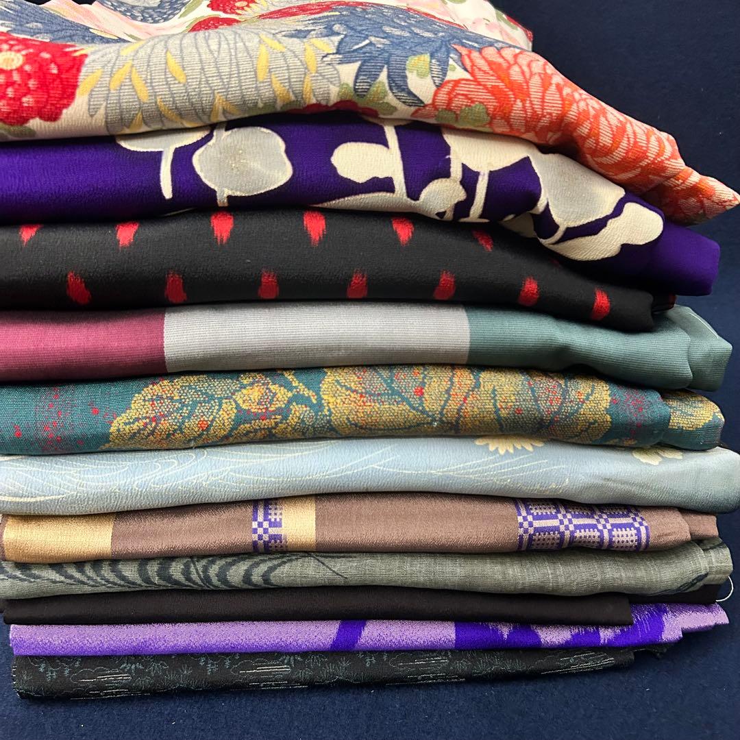 J-18アンティーク着物色々11枚おまとめ売り材料リメイク正絹 - メルカリ