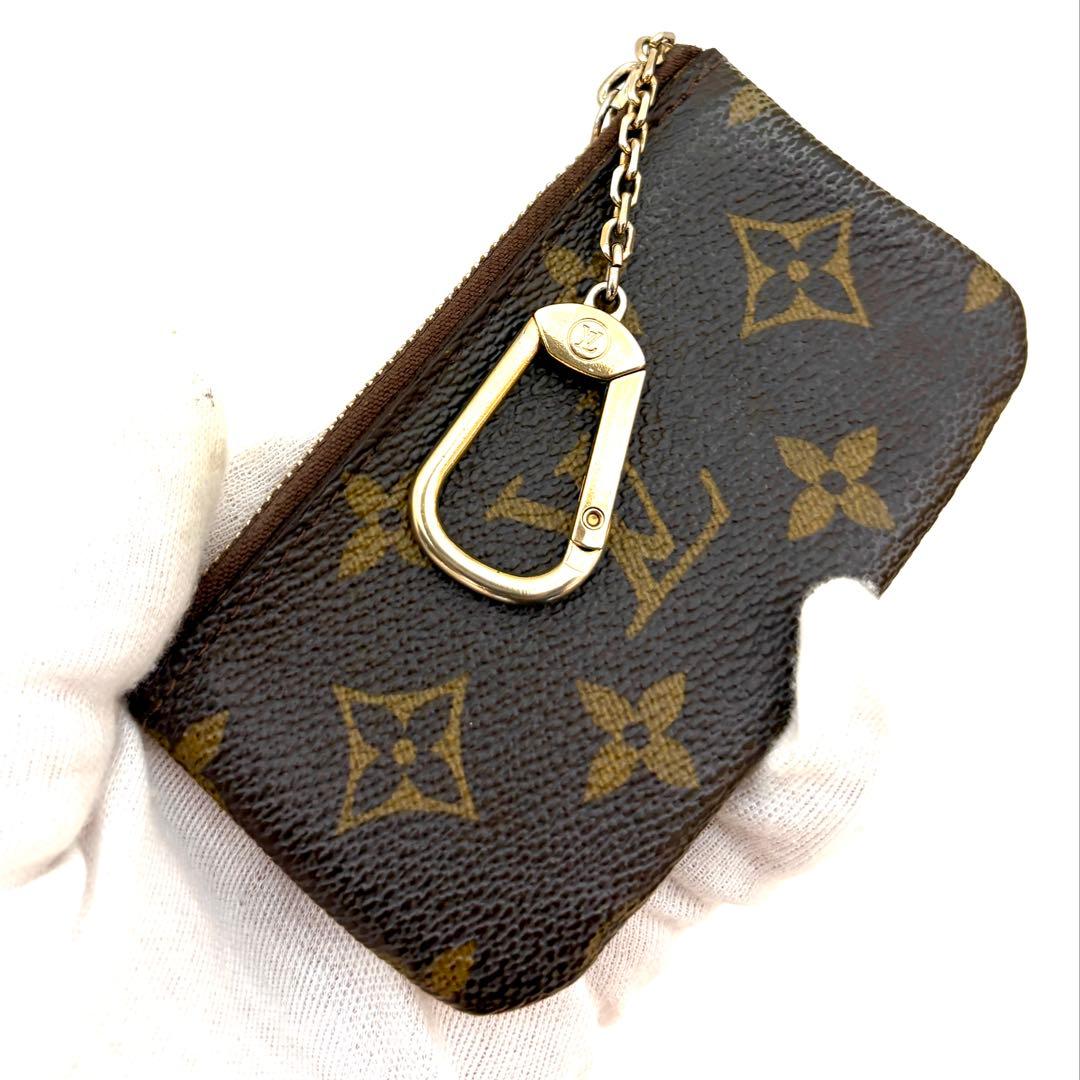 【美品】ルイヴィトン モノグラム ポシェット クレ ケース 小銭入れ