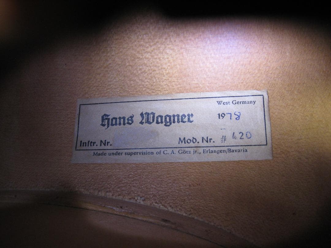 【ドイツ製カスタム】 Hans Wagner #420 チェロ 新品ケース付き