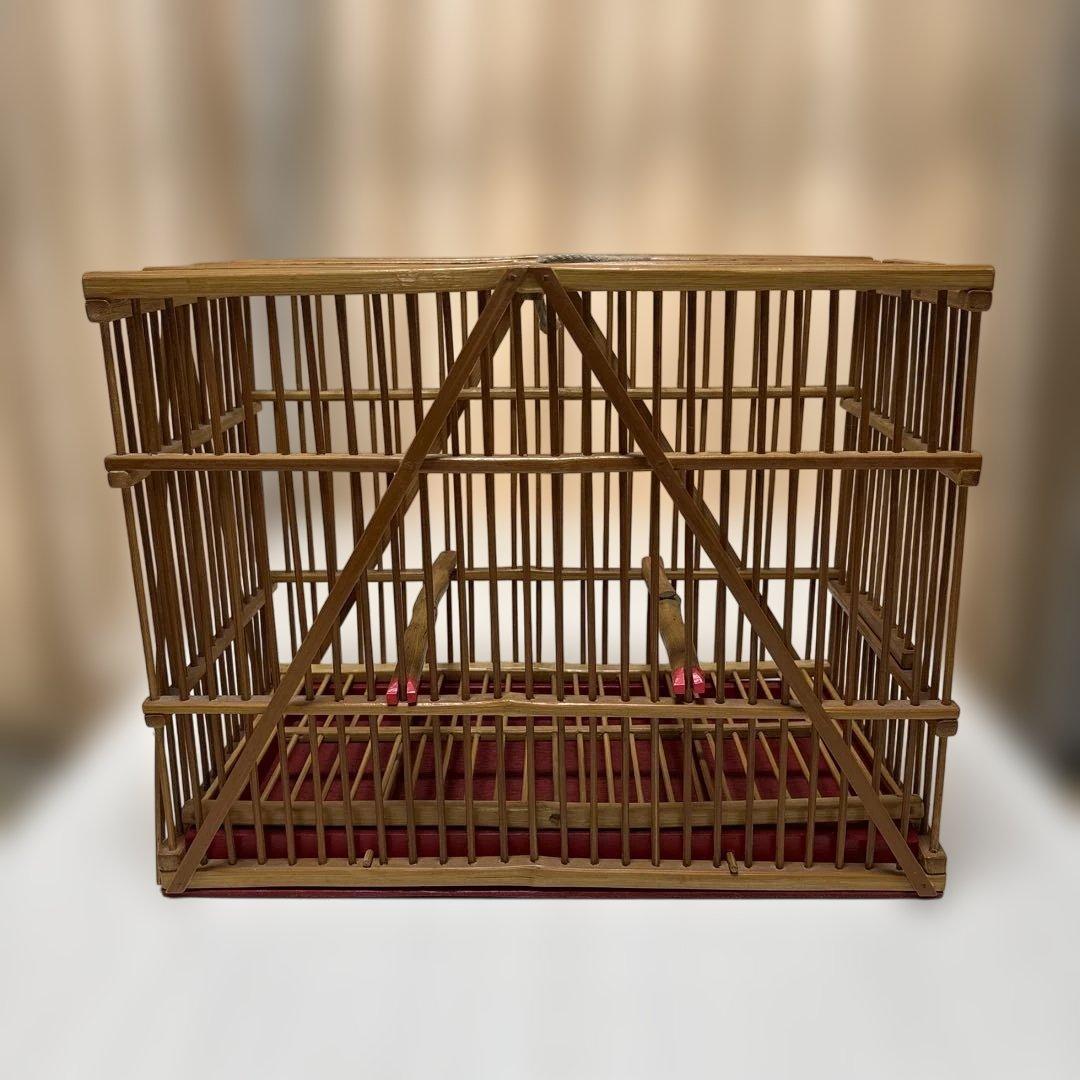 木と竹でできた鳥かご | 森重生活用品店 職業手作り 小型竹