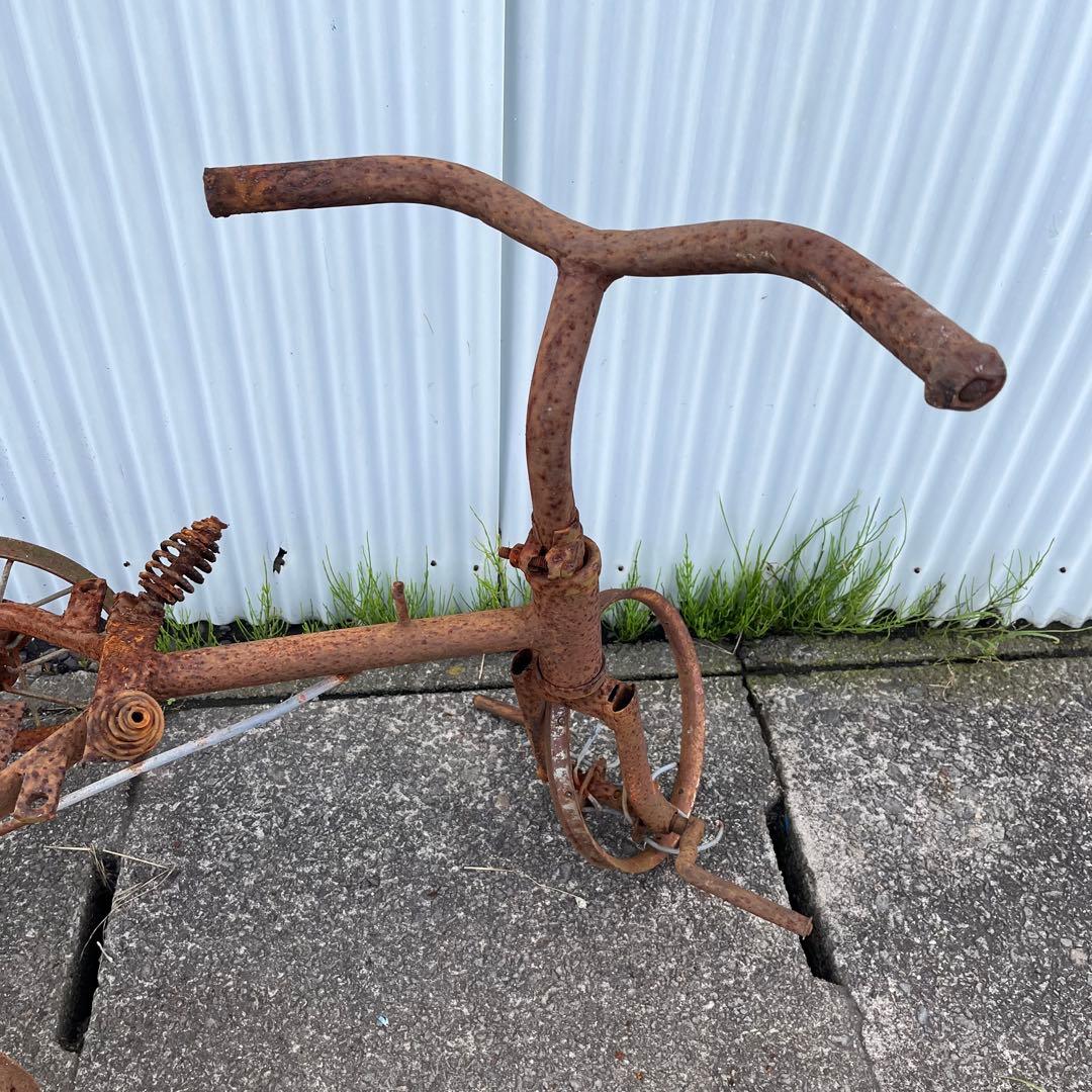 アンティーク】ジャンクガーデン 錆びた三輪車 オブジェ 昭和レトロ