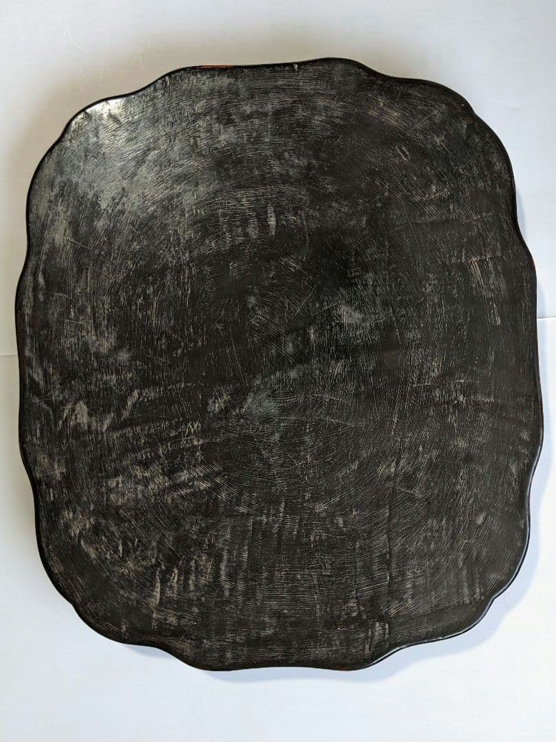 ♢中国 古玩 古美術 堆朱 彫漆 牡丹文 盆 盤 飾り茶道具 骨董品