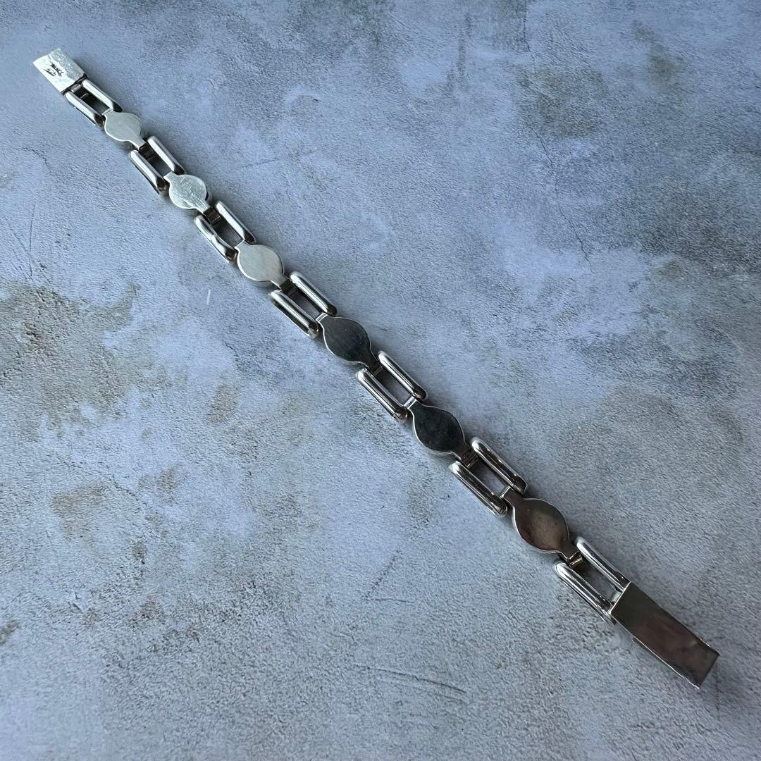 ヴィンテージ オニキスリンクブレスレット シルバー925 メキシコ製