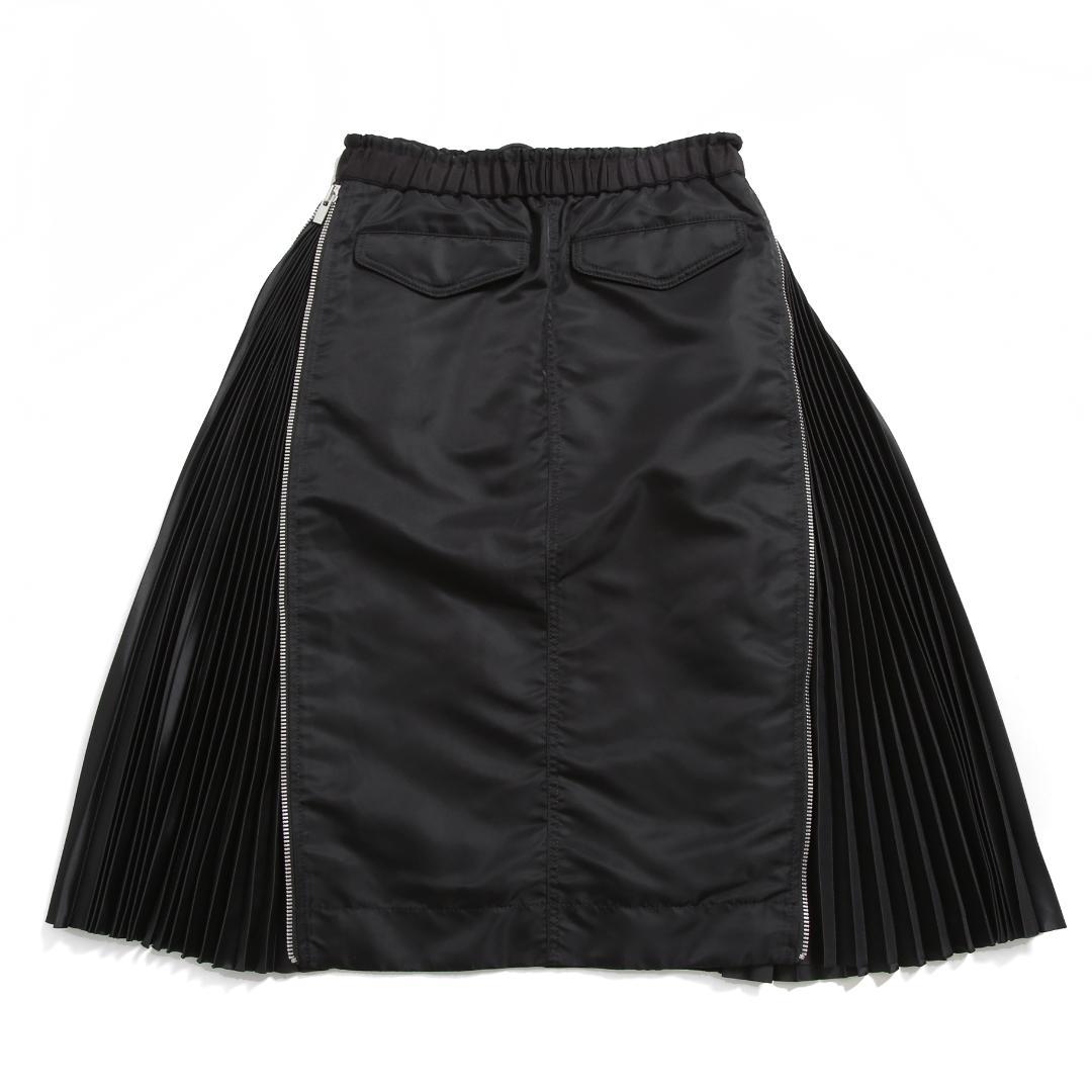 sacai サイドプリーツ MA-1 スカートNylon Twill Skirt